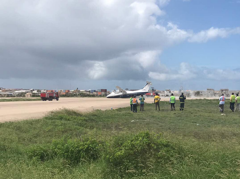 1架飞机在索马里首都机场硬着陆