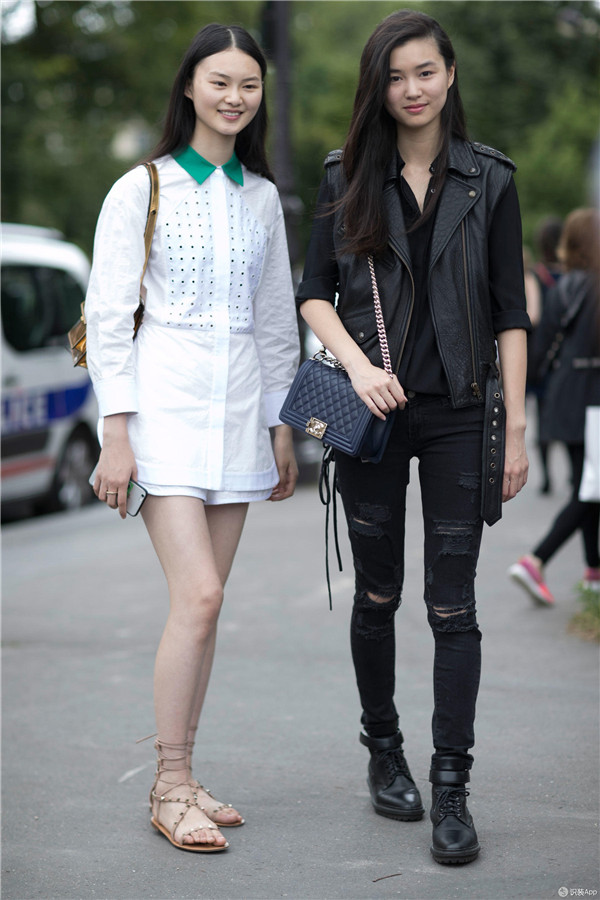 说到街拍闺蜜一起出镜组合拳才够吸睛