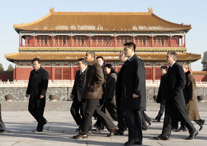 特朗普夫妇游故宫 盘点历任美国总统访华最爱去的名胜古迹