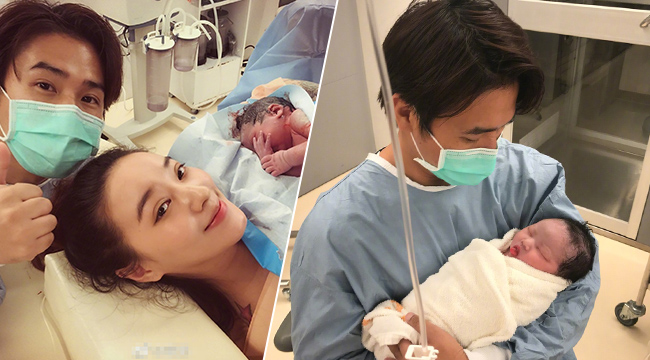 欧弟二胎得女一家产房合照 女儿正面照首度公开