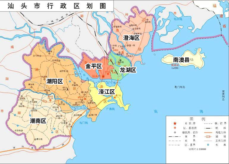 汕头市市区地图高清版图片