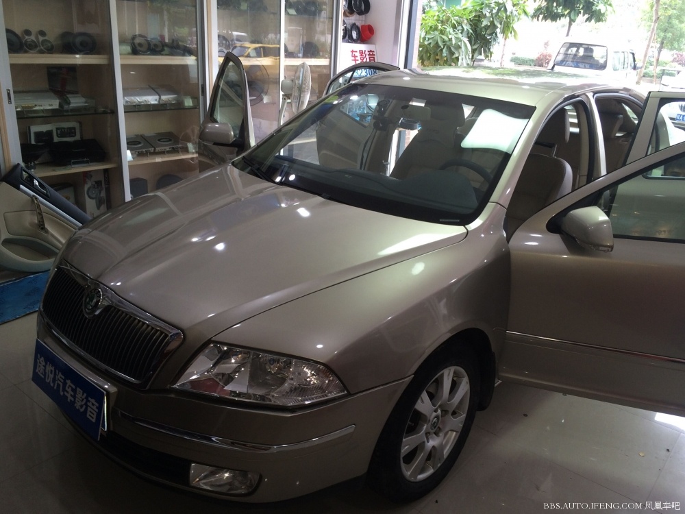 南宁途悦汽车影音-斯柯达明锐音响改装劲浪喇叭 捷力低音