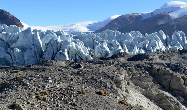 图说:青藏高原冰川持续融化消退.新华社发