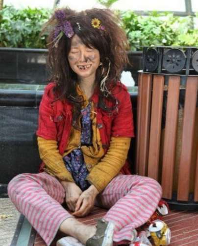 明星扮乞丐失去花容月貌你还认得出来吗