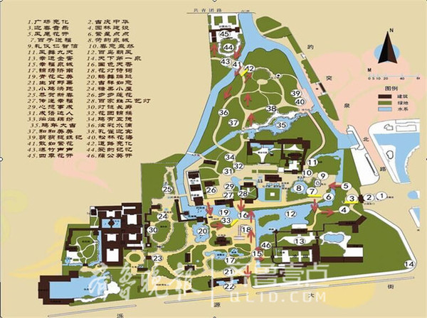 泉城公园地图平面图图片