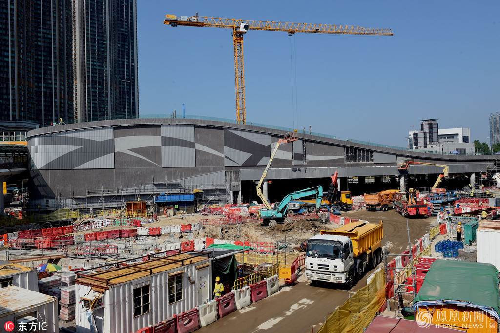 香港高铁站施工现场