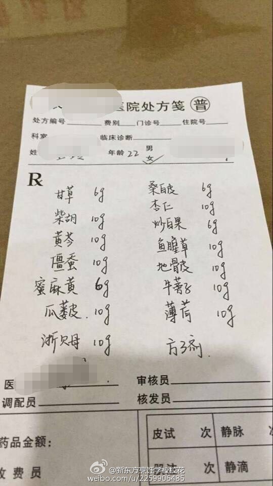 这位医生,你这样写处方会被开除的…_凤凰资讯