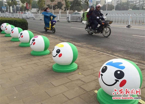 六安彩绘石墩扮靓景观