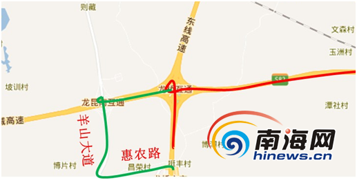 海口绕城高速龙桥互通改建施工12月5日起实施交通管制