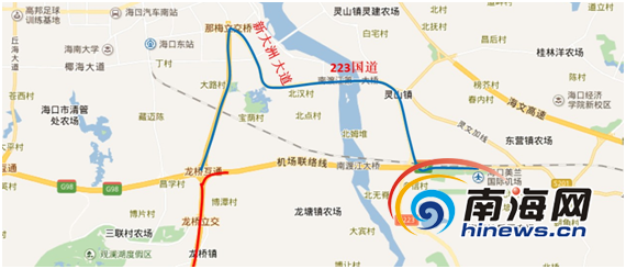 海口绕城高速龙桥互通改建施工12月5日起实施交通管制